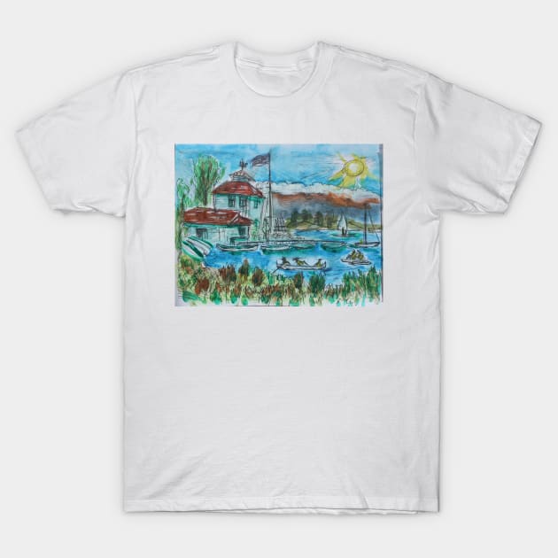 Watercolor Sketch - Shoreline Park, Mountain View, California. 2013 T-Shirt by IgorPozdnyakov